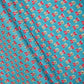 Blue Floral Print Cotton Fabric SCF-24213