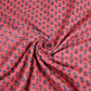 Peach Pink Floral Print Cotton Fabric SCF-24215