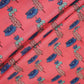Peach Pink Bagru Print Cotton Fabric SCF-24216