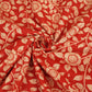 Peach Pink Floral Bagru Print Cotton Fabric SCF-24219