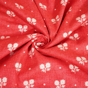Peach Pink Bagru Print Cotton Fabric SCF-24220