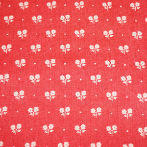 Peach Pink Bagru Print Cotton Fabric SCF-24220