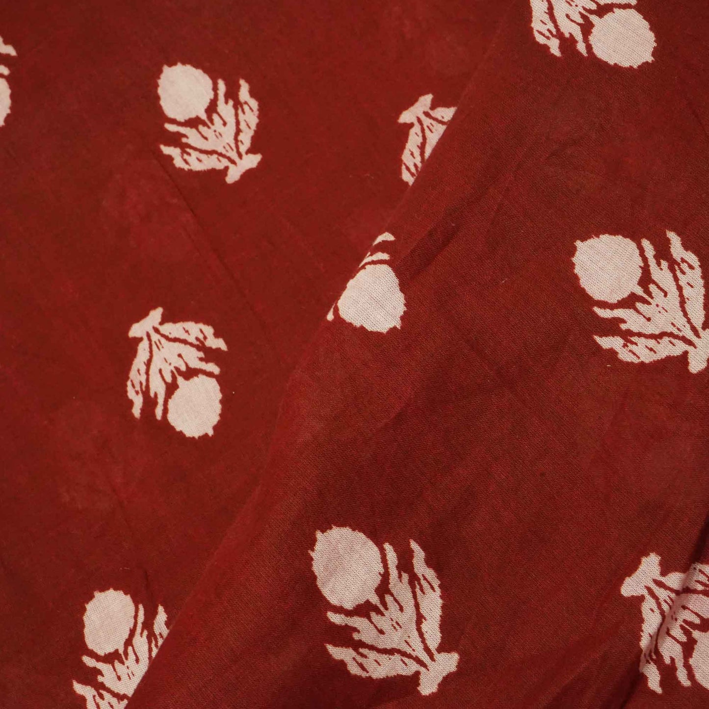 Maroon Bagru Print Cotton Fabric SCF-24241