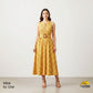 Yellow Floral Print Cotton Fabric 24243