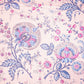 Peach Floral Print Cotton Fabric HP-24249