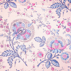 Peach Floral Print Cotton Fabric HP-24249