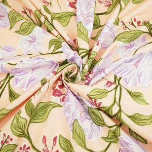 Peach Masaba Print Cotton Fabric HP-24258