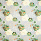 Purple Floral Print Cotton Fabric HP-24260