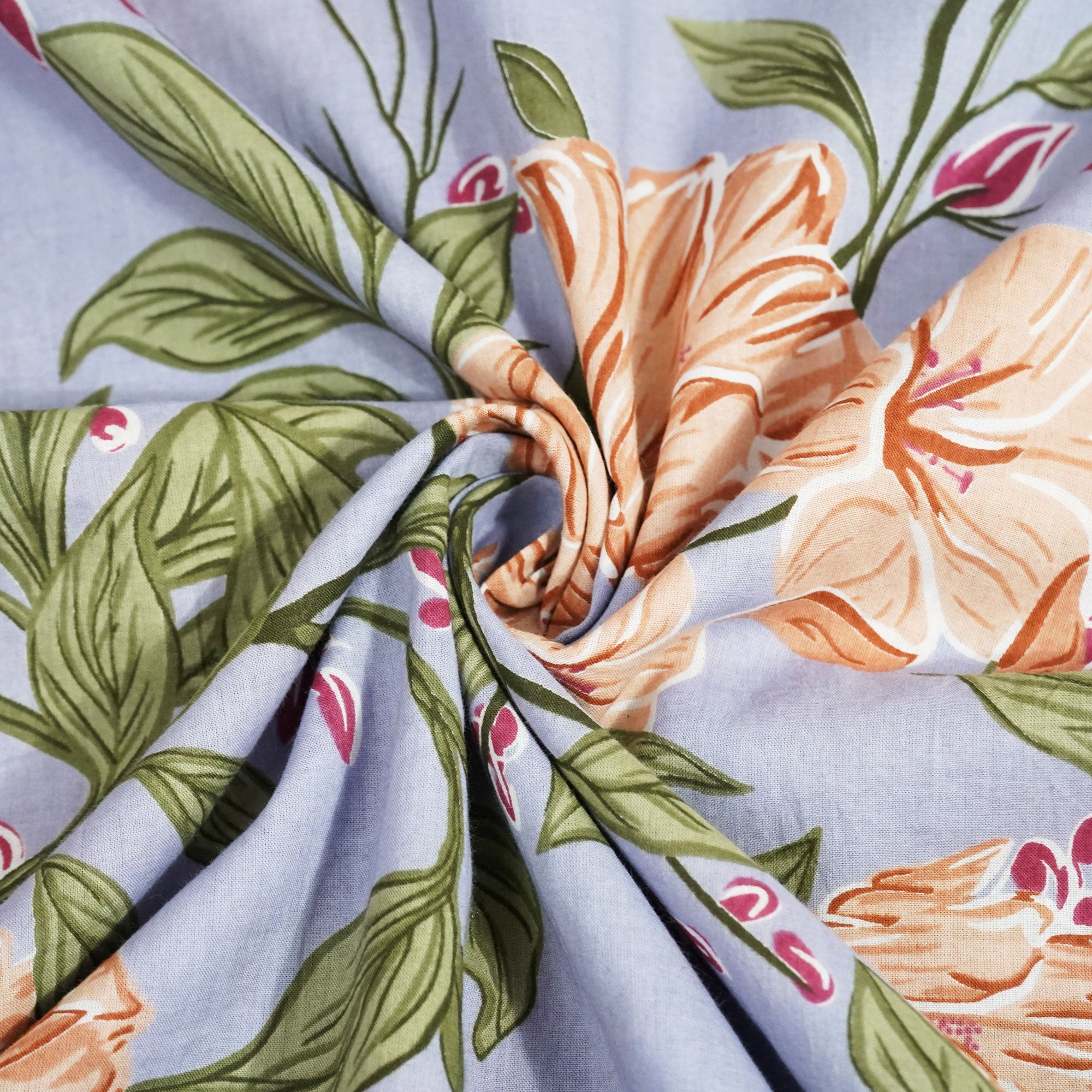 Lilac Masaba Print Cotton Fabric HP-24261