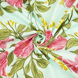 Sea Green Masaba Print Cotton Fabric HP-24263
