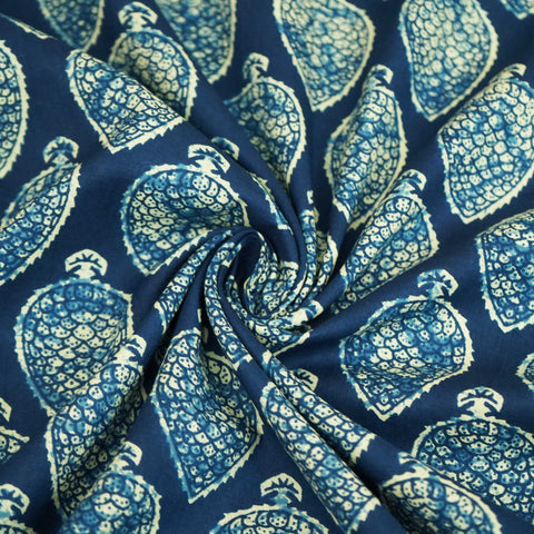 Indigo Bagru Print Cotton Fabric HP-24266