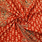 Brick Red Handblock Print Cotton Fabric HP-24268
