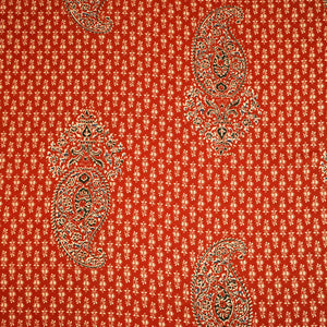 Brick Red Handblock Print Cotton Fabric HP-24268