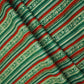 Dark Green Stripes Print Cotton Fabric HP-24269