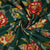Dark Green Floral Handblock Print Cotton Fabric HP-24272
