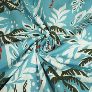 Sky Blue Seer Suker Cotton Fabric LSF-24276