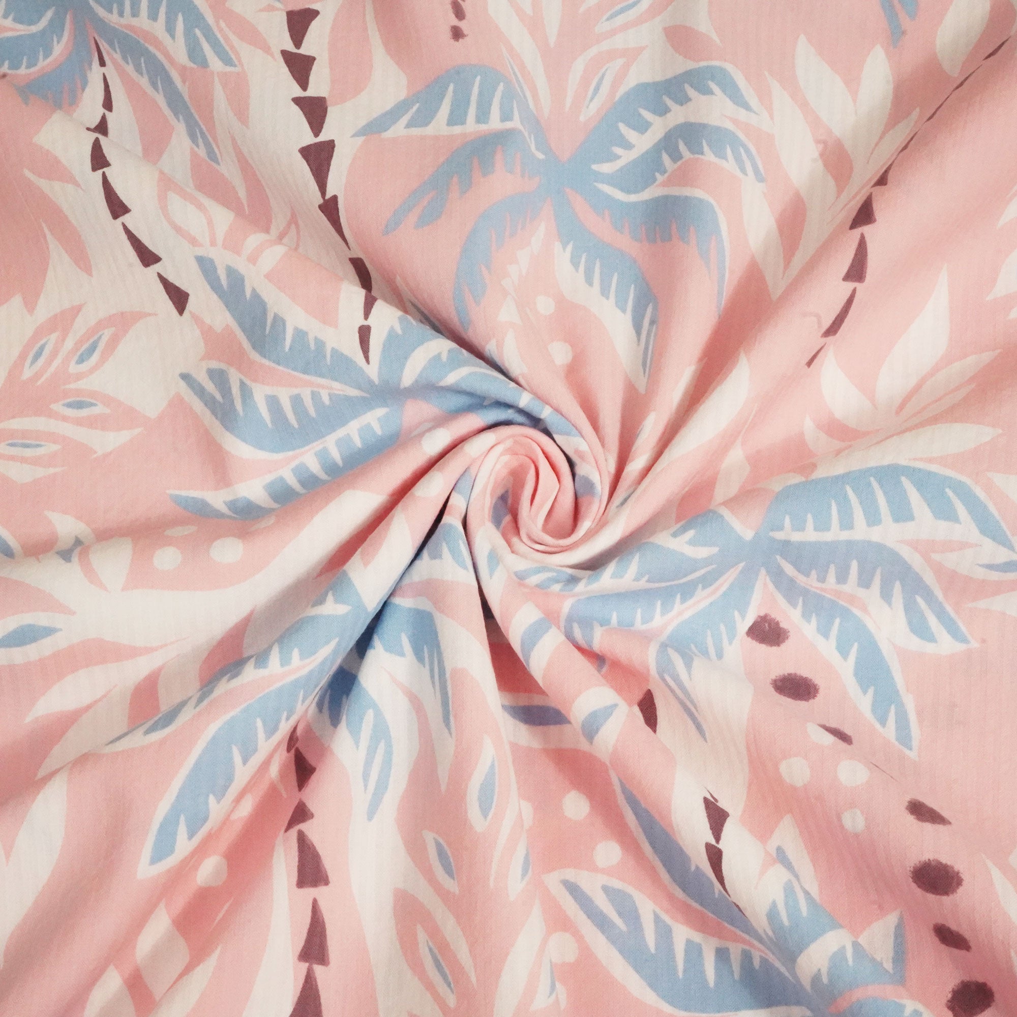 Pink Seer Suker Cotton Fabric LSF-24278