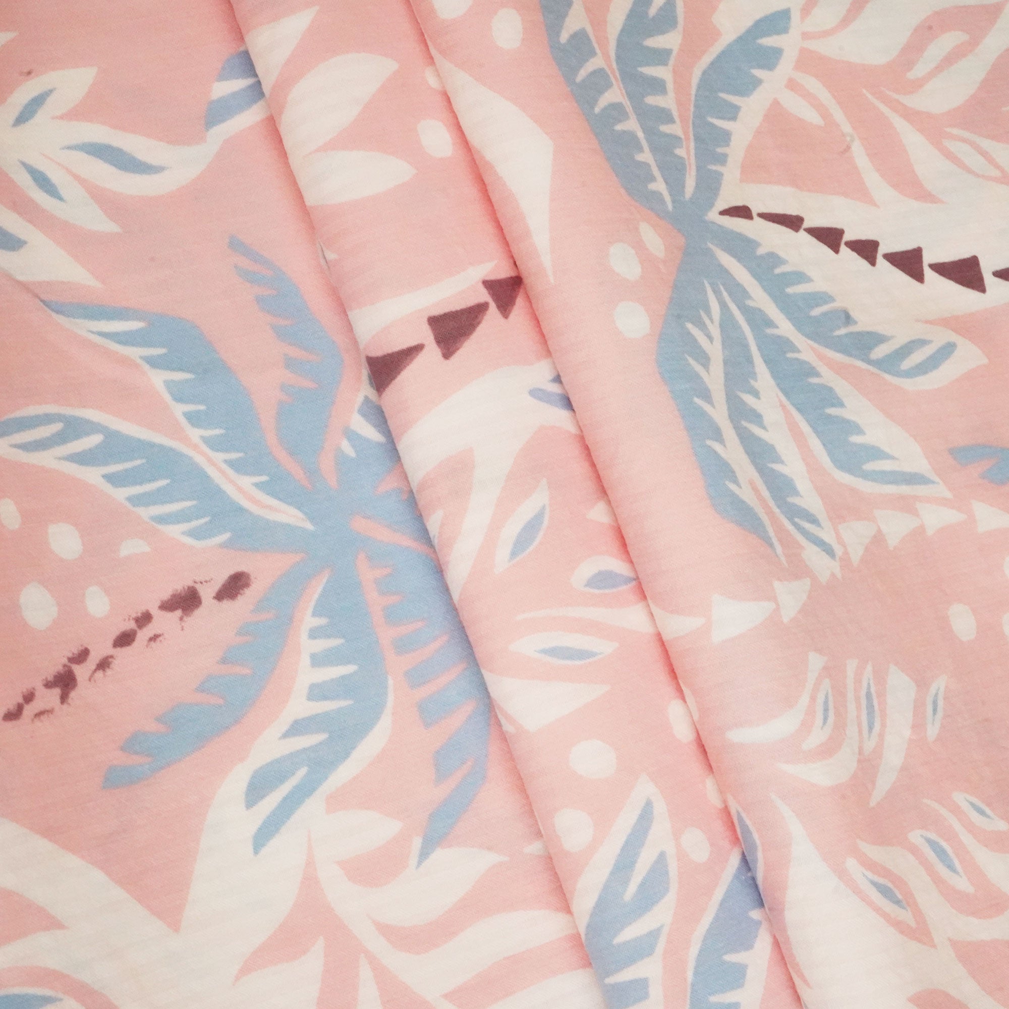 Pink Seer Suker Cotton Fabric LSF-24278