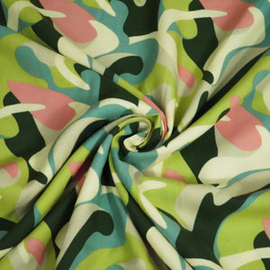 Green Abstract Rayon Fabric LSF-24293