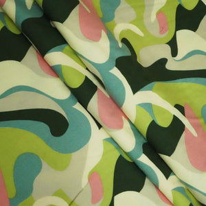 Green Abstract Rayon Fabric LSF-24293