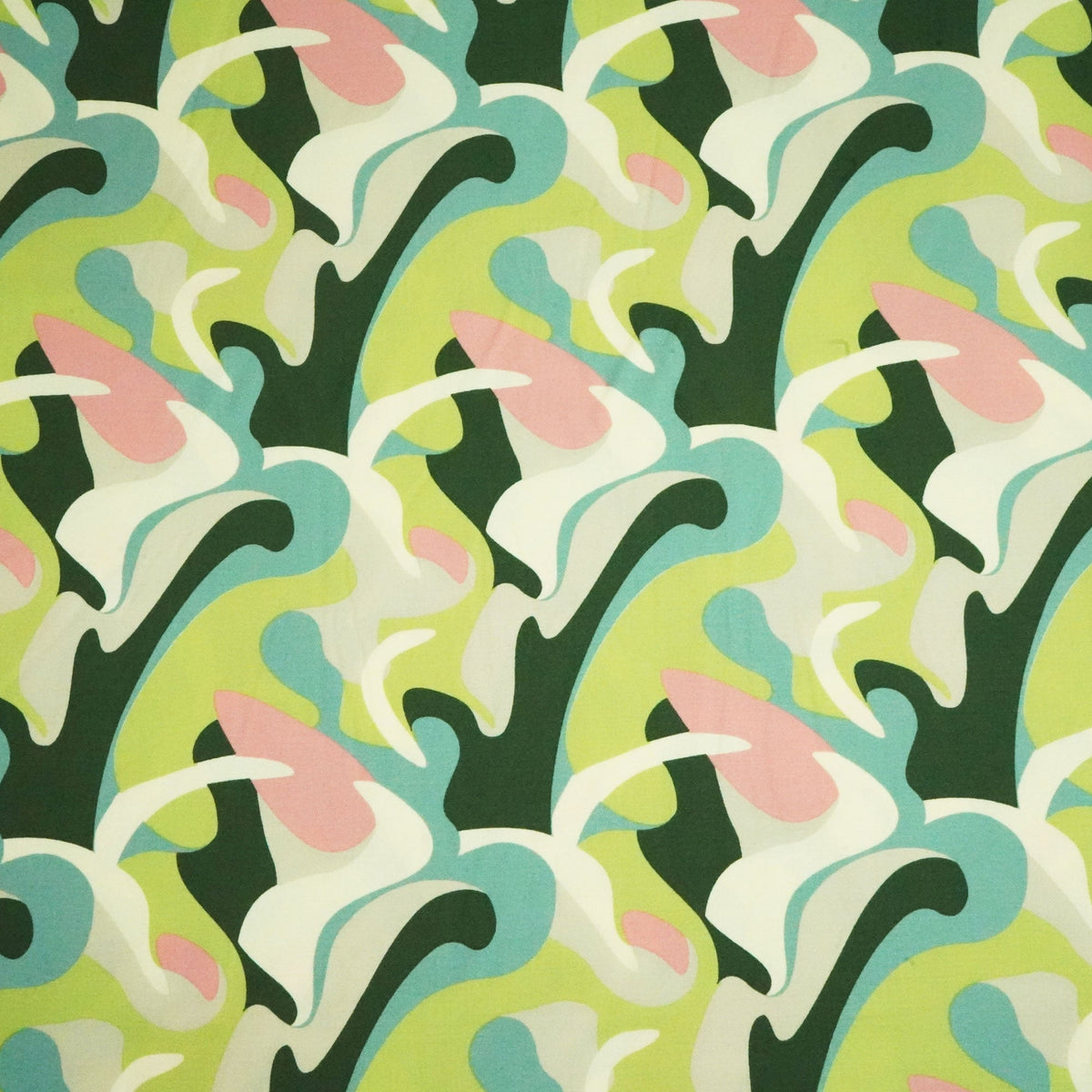 Green Abstract Rayon Fabric LSF-24293