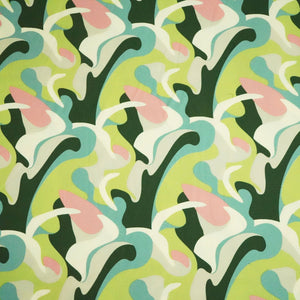 Green Abstract Rayon Fabric LSF-24293