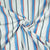 White & Blue Stripes Print Poplin Fabric LSF-24300