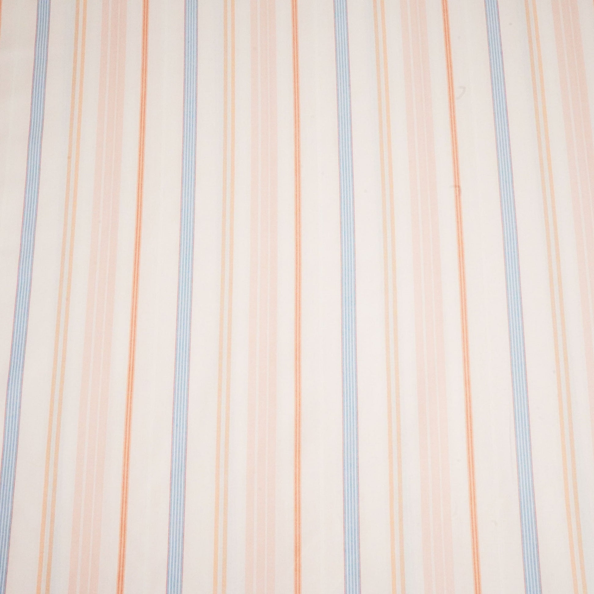 Peach & Blue Stripes Print Poplin Fabric LSF-24303
