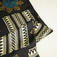 Black & Cream Abstract Ajrakh Print Modal Satin Fabric ASK-24328