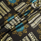 Black & Cream Abstract Ajrakh Print Modal Satin Fabric ASK-24328