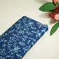 Blue Abstract Ajrakh Print Modal Satin Fabric ASK-24345