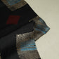 Black Abstract Ajrakh Print Modal Satin Fabric ASK-24346