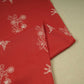 Rust Orange Thread Embroidery Chanderi Fabric WI-24366