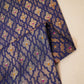 Navy Blue Mina Booti Dupian Silk Tissue YF-24380