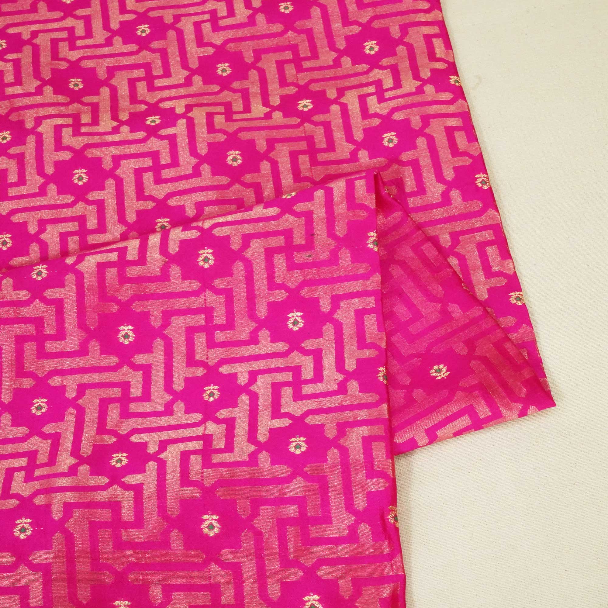 Magenta Mina Booti Dupian Silk Tissue YF-24381