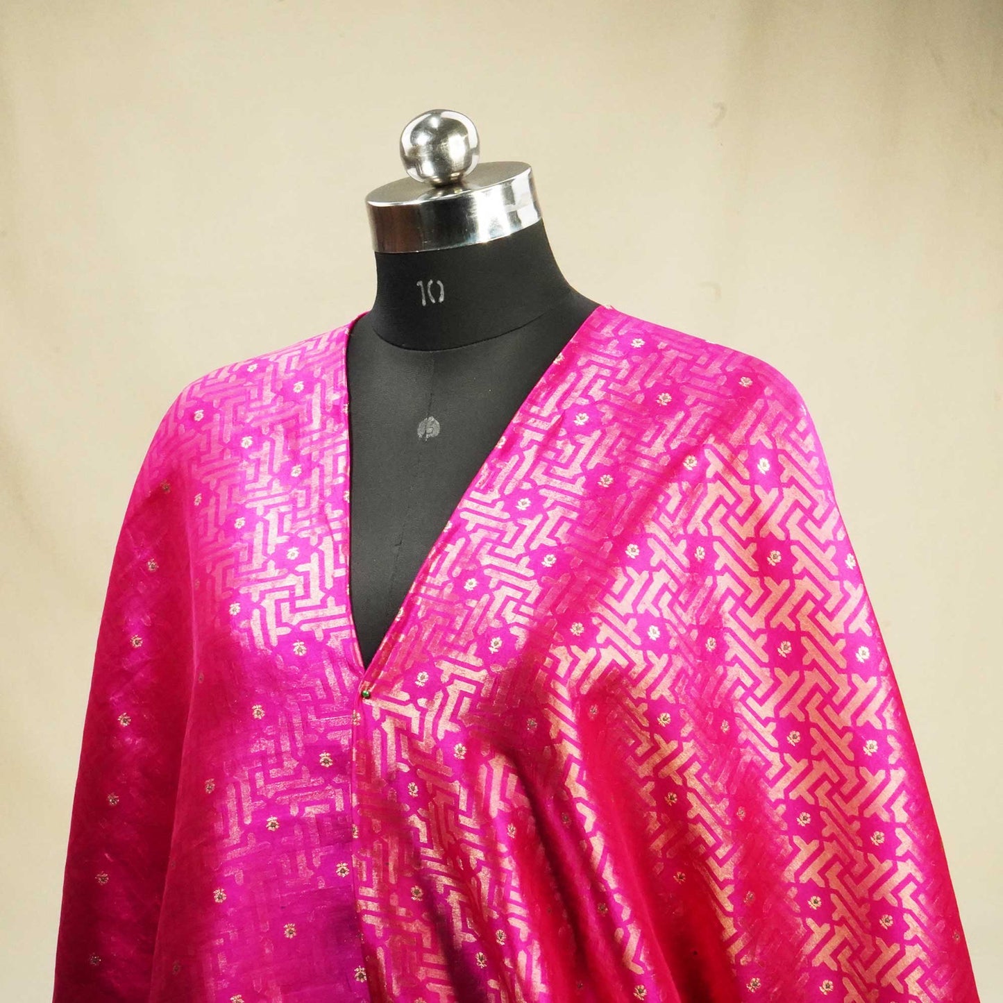Magenta Mina Booti Dupian Silk Tissue YF-24381