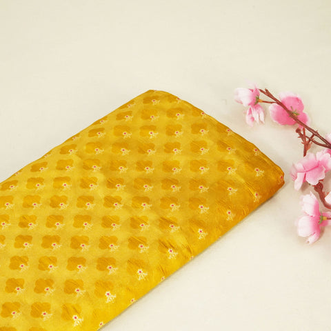 Mustard Mina Booti Dupian Silk Tissue YF-24382