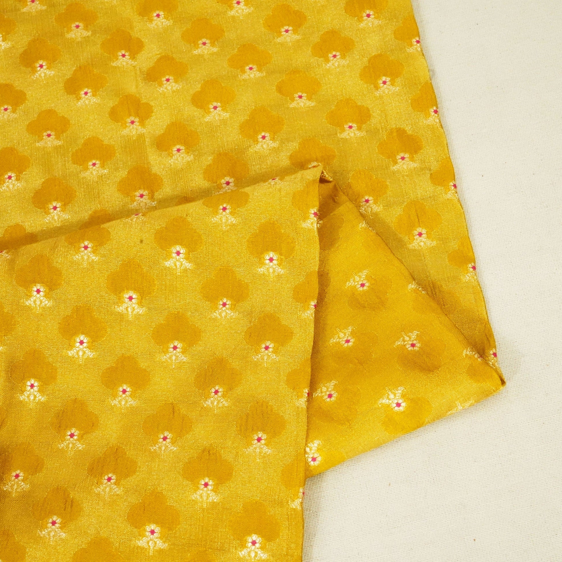 Mustard Mina Booti Dupian Silk Tissue YF-24382