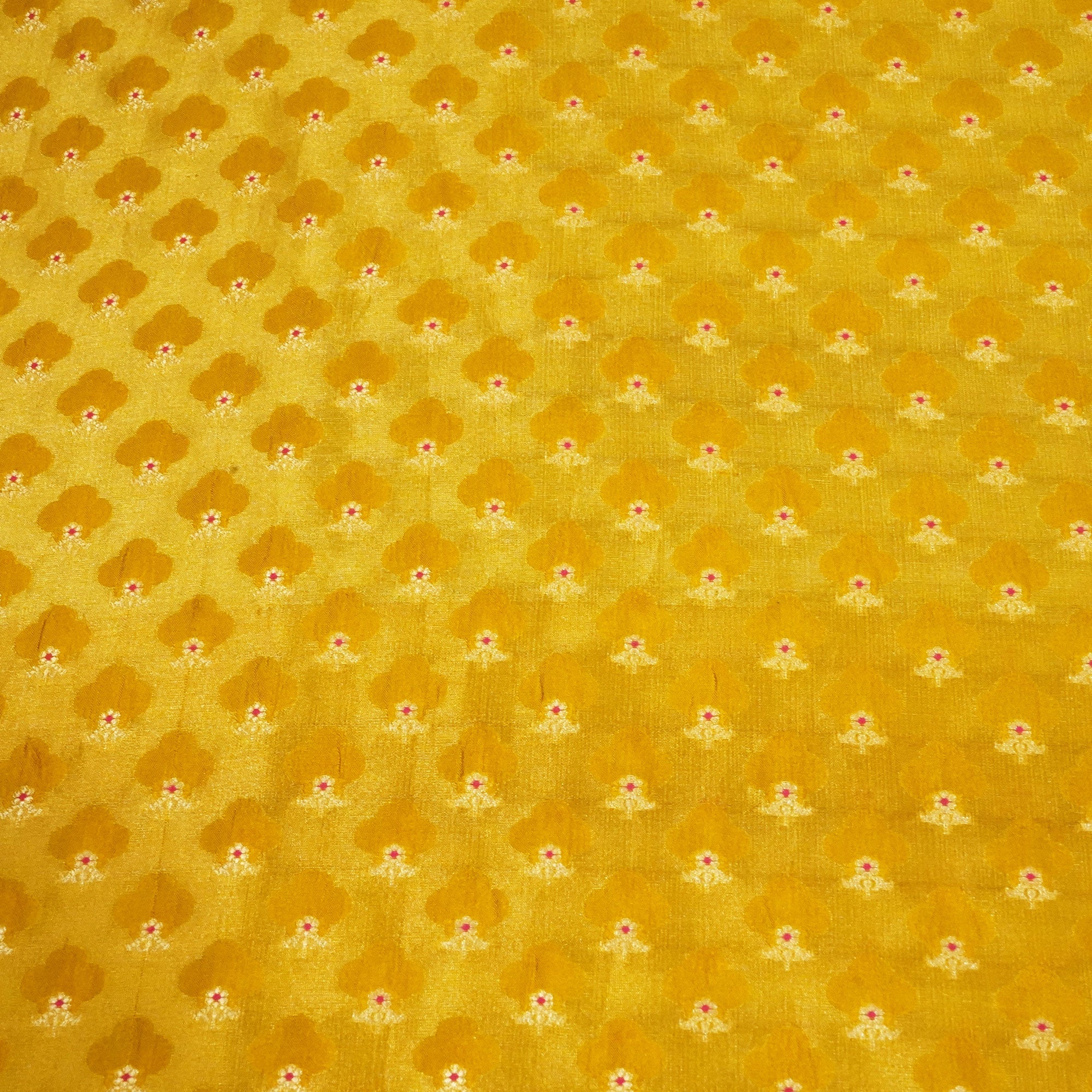 Mustard Mina Booti Dupian Silk Tissue YF-24382