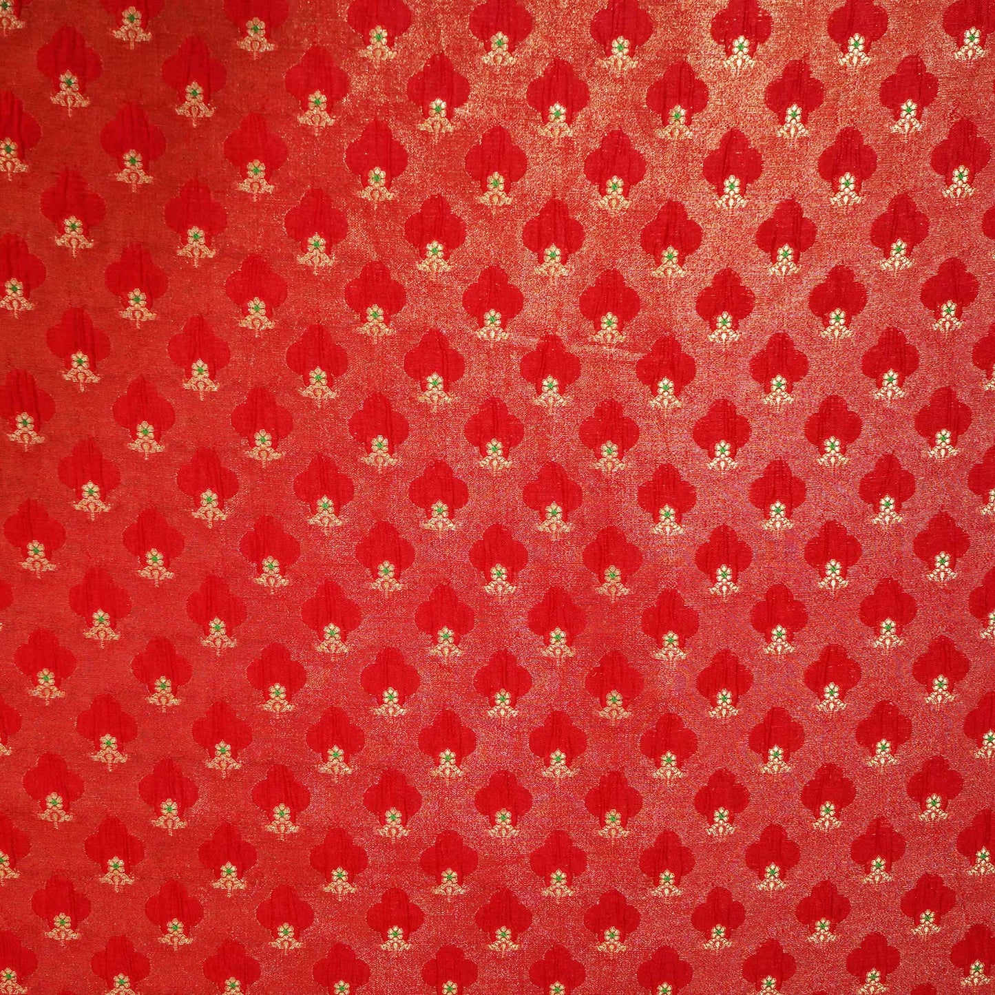 Red Mina Booti Dupian Silk Tissue YF-24384