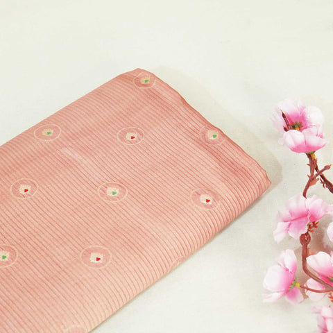 Peach Mina Booti Dupian Silk Tissue YF-24385