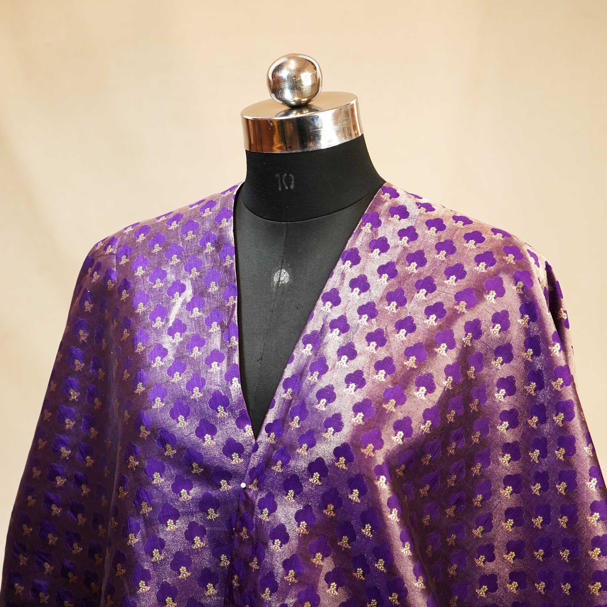 Purple Mina Booti Dupian Silk Tissue YF-24386