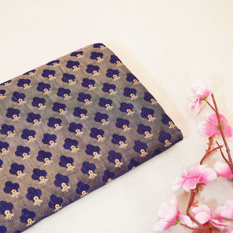 Dark Blue Mina Booti Dupian Silk Tissue YF-24389