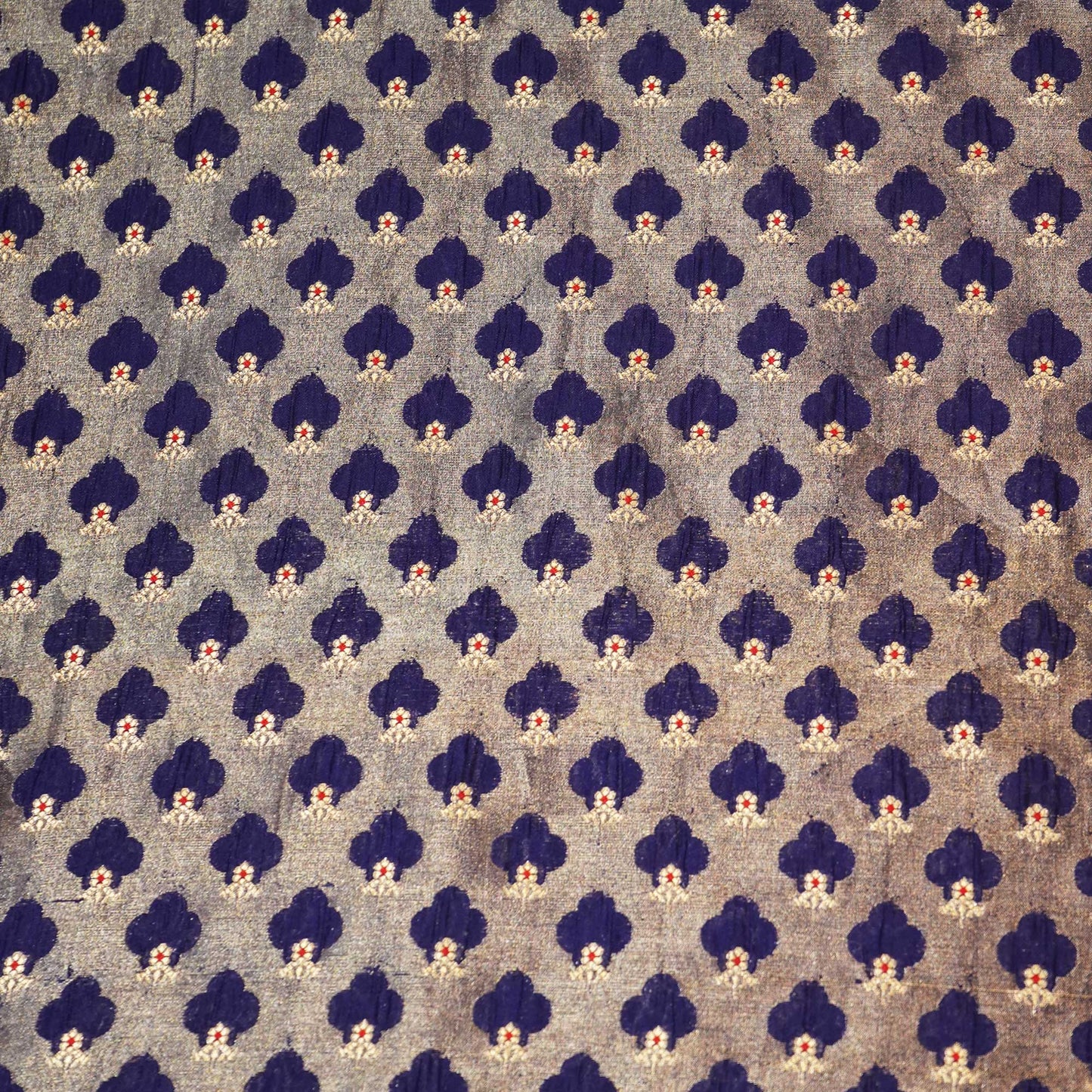Dark Blue Mina Booti Dupian Silk Tissue YF-24389