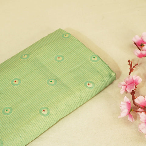 Green Mina Booti Dupian Silk Tissue YF-24390