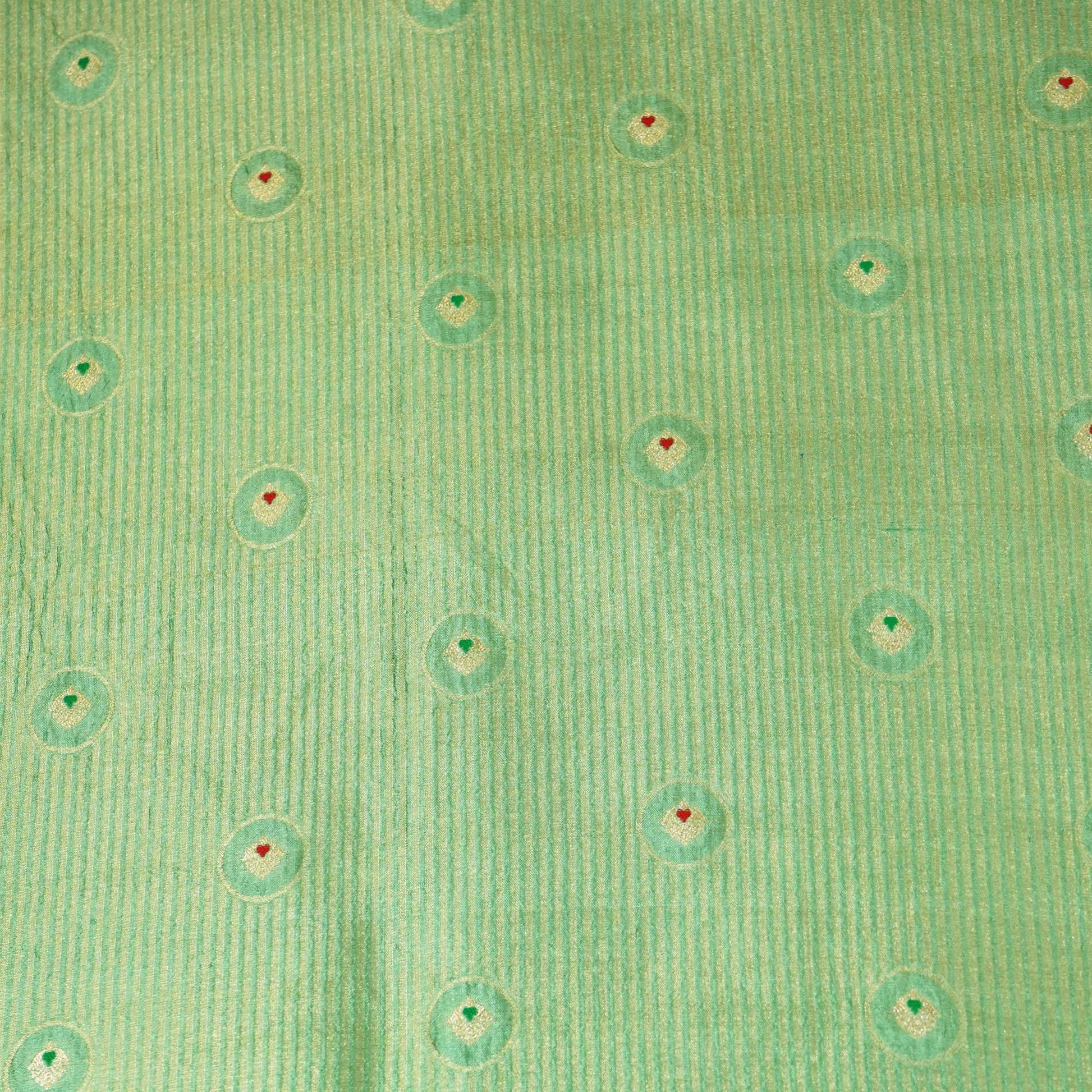 Green Mina Booti Dupian Silk Tissue YF-24390