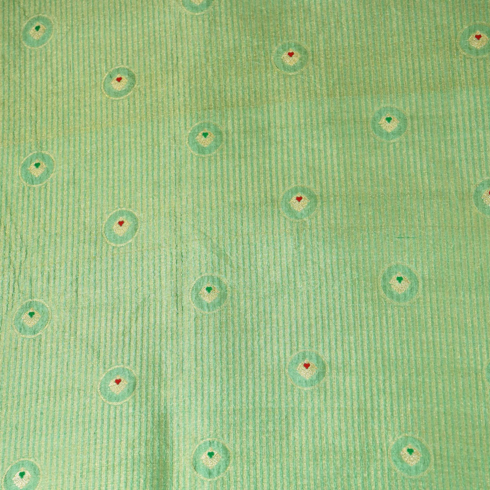 Green Mina Booti Dupian Silk Tissue YF-24390