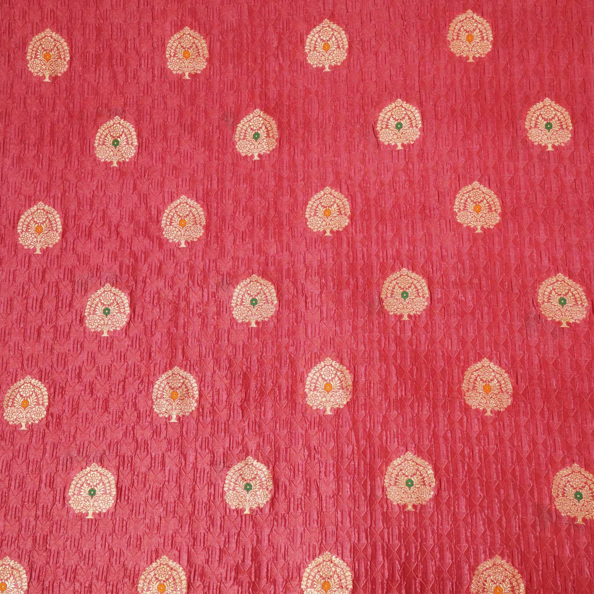 Pink Mina Booti Texture Dupion Silk YF-24398