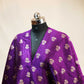 Dark Purple Mina Booti Texture Dupion Silk YF-24406