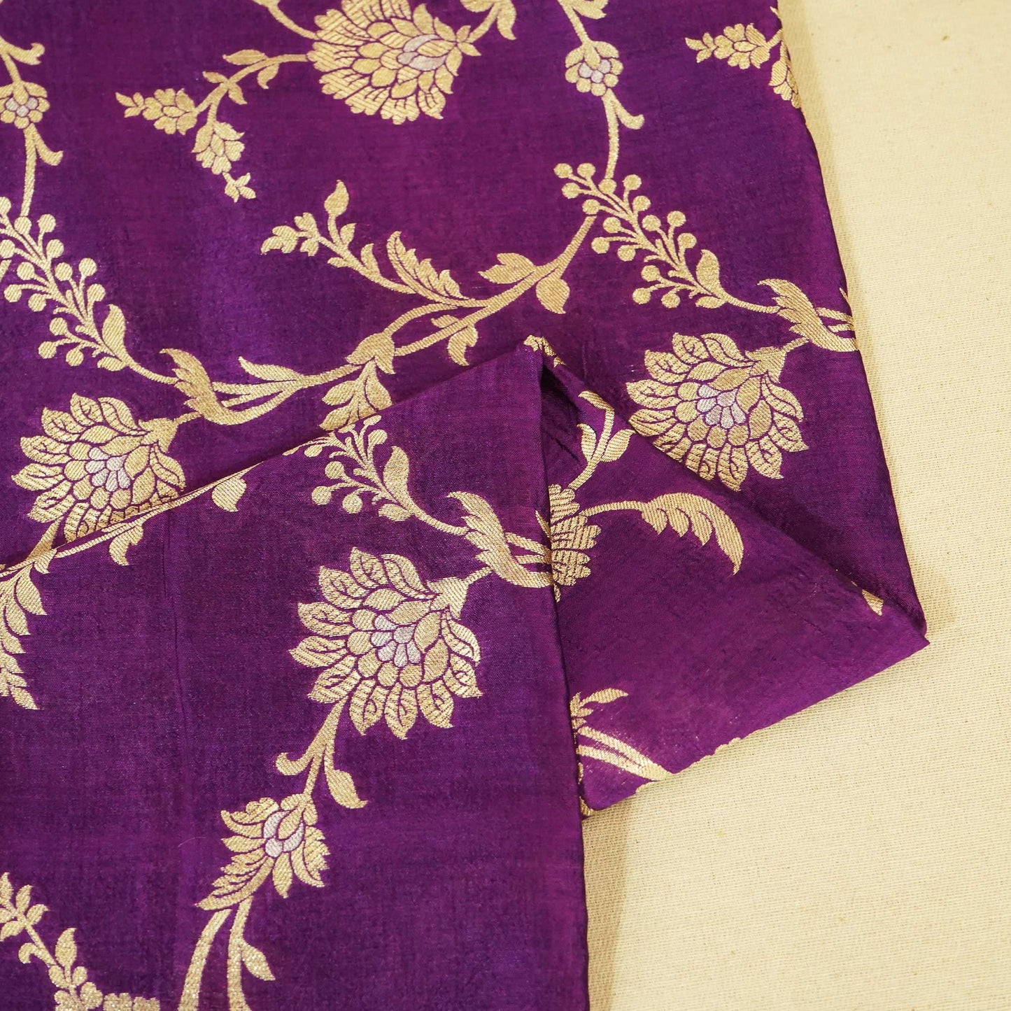 Dark Purple Sona Rupa Jaal Dupian Silk Tissue YF-24409